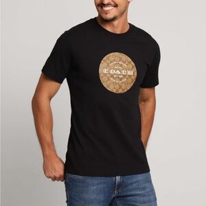 Coach Men’s Signature Logo Short Sleeve T Shirt Black